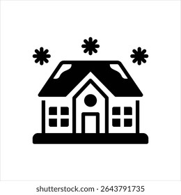 Vektor schwarzes Symbol für Haus