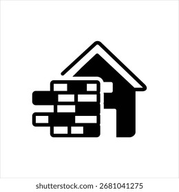 Ícone preto vetorial para elevação de casas