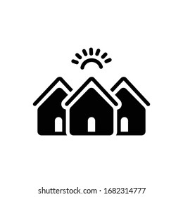  Vector black icon for housing