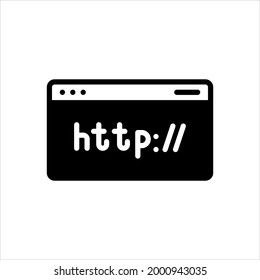 Vector black icon for http