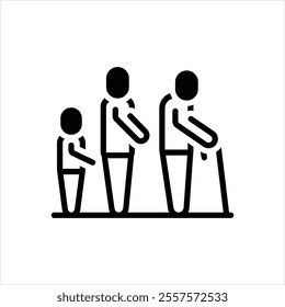 Vector black icon for human life