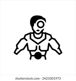 Vector black icon for humanoid