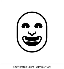 Vektorschwarzes Symbol für Humor