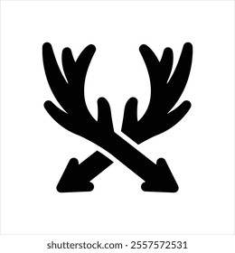 Vector black icon for hunting