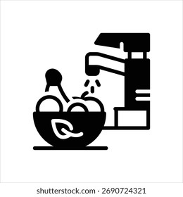 Icono negro de Vector para prácticas de higiene