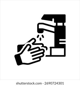 Vector black icon for hygienic practices