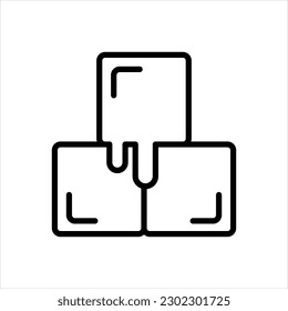Vector black icon for ice