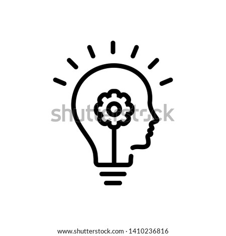 Vector black icon for idea generation  