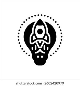 Vector black icon for ideas