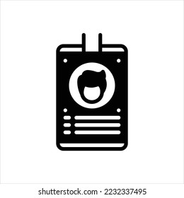 Vector black icon for identifier