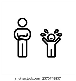 Icono negro del vector para ignorar