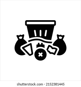 Icono negro vector para ilegal