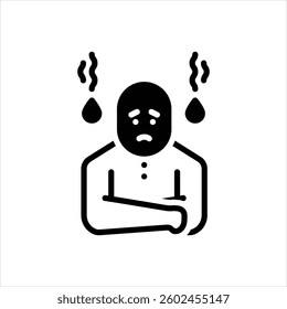 Vector black icon for illness