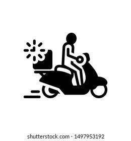 Vector black icon for immediately