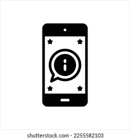 Vector black icon for important