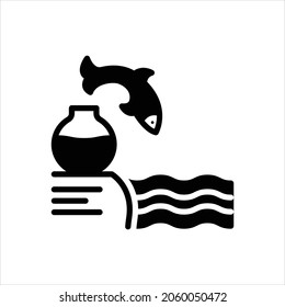 Vector black icon for independence