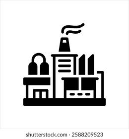 Vector black icon for industry