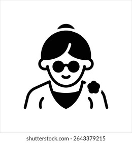 Vector black icon for influencer relations