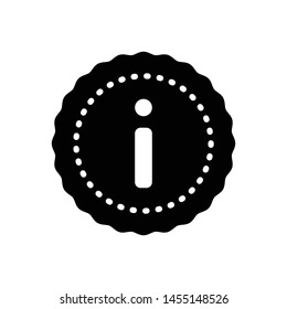 Vector black icon for info