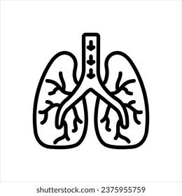 Vector black icon for inhale