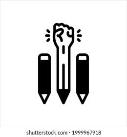 Vector black icon for initiative