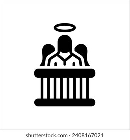 Vector black icon for innocence