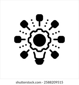 Vector black icon for innovation
