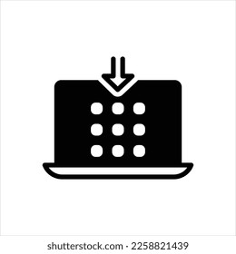 Vector black icon for inputs