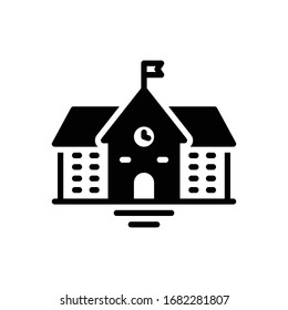 Vector black icon for institutional