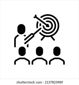 Vector black icon for instructor