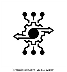 Vector black icon for integrated