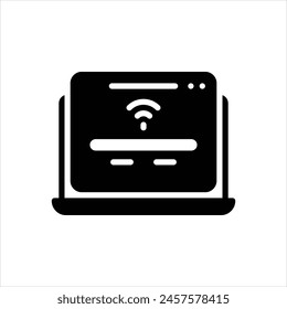 Vector black icon for internetl