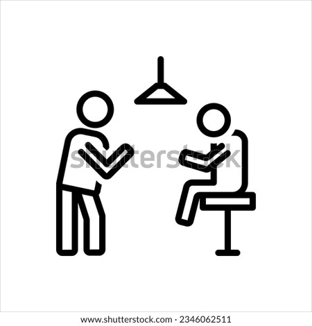 Vector black icon for interrogation