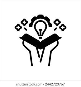 Vector black icon for inventor
