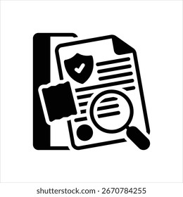 Vector negro icono para la investigación