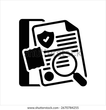 Vector black icon for investigation