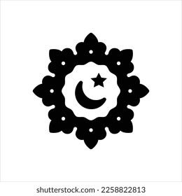 Vector black icon for islam