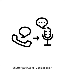 Icono negro vector para el ivr 