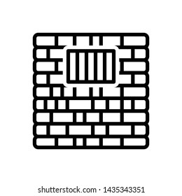 Vector black icon for jail