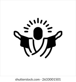 Vector black icon for jesus
