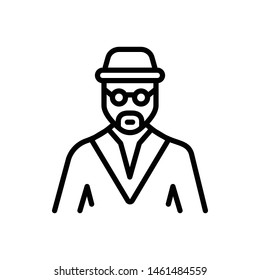 Vector black icon for Jew 
