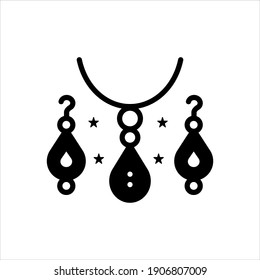 Vector black icon for jewellery