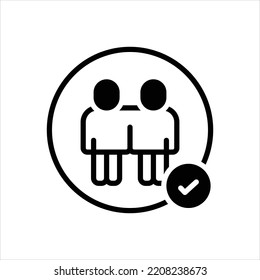 Vector black icon for joins