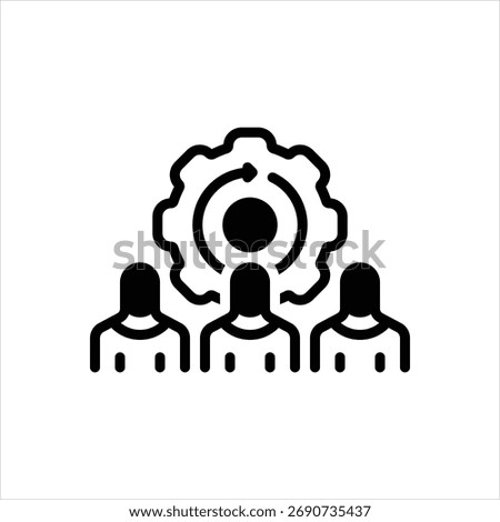 Vector black icon for joint endeavor