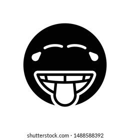 Vector black icon for joke