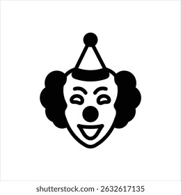 Vector black icon for joker