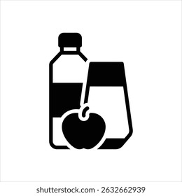 Schwarzes Vektorsymbol für Saft