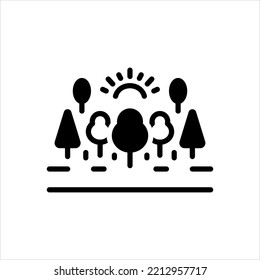 Vector black icon for jungle