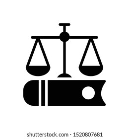 Vector black icon for justice