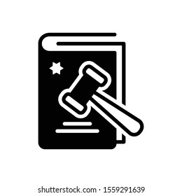 Vector black icon for justice
